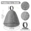 Premium Felt Sauna Hat for Steam Room